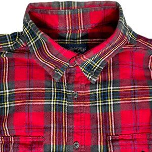 Faded Glory Mens XL Red Classic Plaid Flannel Shirt FM46Y030